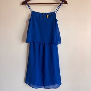 Gianni Bini Royal Blue Chiffon Layered Slip Dress – XS – Holiday / NYE
